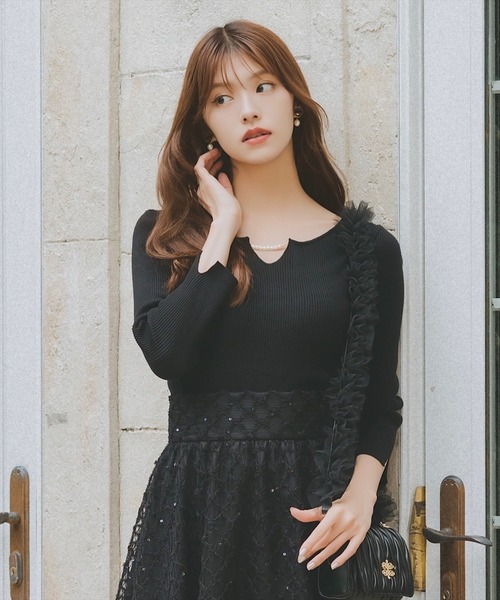 SWINGLE（スウィングル）の「チュールストラップミニショルダーバッグ（ショルダーバッグ・レディース・アイボリー/ブラック・FREE）」の10枚目の写真