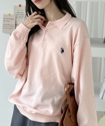 U.S. POLO ASSN. /ユーエスポロアッスン Ada.別注 長袖ワンポイント春ニットポロシャツ