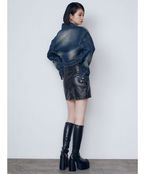 EMODA(エモダ)の「カーブウエストミニスカート(スカート・レディース・グレー/その他/ブラック・SMALL/MEDIUM)」の8枚目の写真