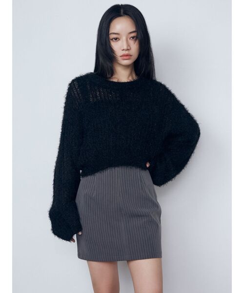 EMODA(エモダ)の「カーブウエストミニスカート(スカート・レディース・グレー/その他/ブラック・SMALL/MEDIUM)」の10枚目の写真