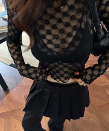 HALEY PESCA/フラワーシースルートップス