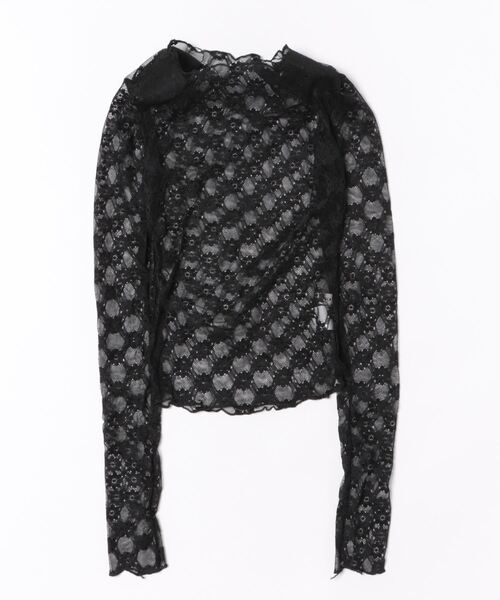 HALEY PESCA（ヘーリーペスカ）の「HALEY PESCA/フラワーシースルートップス（Tシャツ/カットソー・レディース・ブラック/アイボリー・LARGE/MEDIUM/SMALL）」の7枚目の写真