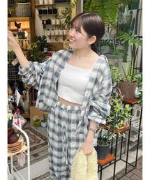 Ungrid | サイドスリットチェックシャツ(シャツ/ブラウス)