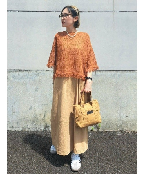 Right-on(ライトオン)の「HONEYSUCKLE ROSE(ハニーサックルローズ)シアーニットレイヤードワンピ(ワンピース・レディース・ブラウン/ブラック/グリーン・M/L)」の17枚目の写真