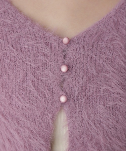 8.8万✨未使用 フォクシー プリーツカーディガン メタル釦 23年 パープル ビジューボタンニットカーディガンsdpxyf6529 パープル – [公式]SAISON