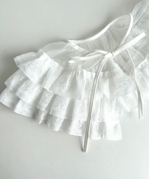 Loueme（ルエム）の「レースティアードフリル付け襟（付け襟・レディース・ブラック/ホワイト・FREE）」の14枚目の写真