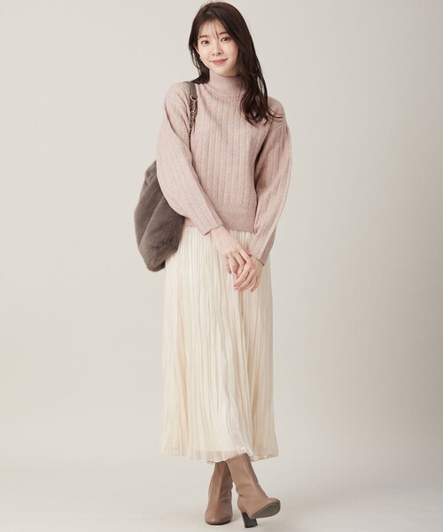 ANY SIS（エニィスィス）の「フェイクファーチェーン トートバッグ（ショルダーバッグ・レディース・ライトグレー系/ダークブラウン系・2）」の4枚目の写真