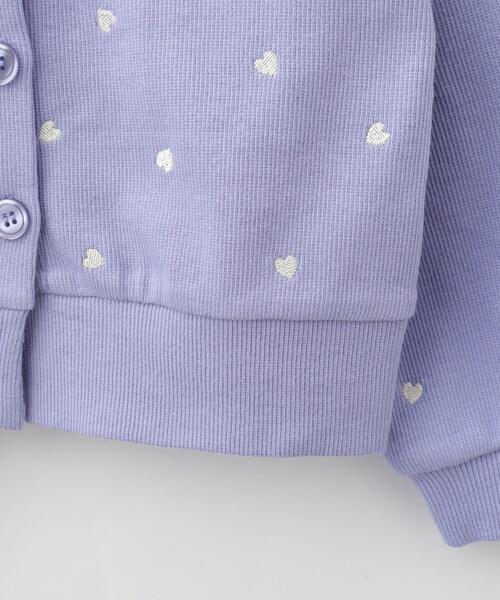 SHOO・LA・RUE(シューラルー)の「◆【110-140cm】刺繍カーディガン(カーディガン/ボレロ・キッズ・パープル/アイボリー/ブラック・11/12/13/14)」の9枚目の写真
