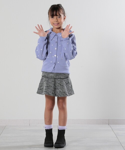 SHOO・LA・RUE(シューラルー)の「◆【110-140cm】刺繍カーディガン(カーディガン/ボレロ・キッズ・パープル/アイボリー/ブラック・11/12/13/14)」の14枚目の写真