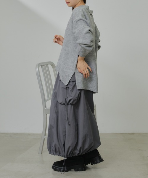 RAY CASSIN(レイカズン)の「【チクチクしないニット】スキッパーポロ刺繍ニット(ニット/セーター・レディース・アイボリー/ホワイト系その他2/グレー系その他2・FREE)」の20枚目の写真