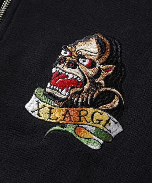 Ed Hardy(エドハーディー)の「XLARGE×ED HARDY ZIP HOODED SWEATSHIRT(スウェット・メンズ・ブラック/オフホワイト・S/M/L/XL)」の6枚目の写真