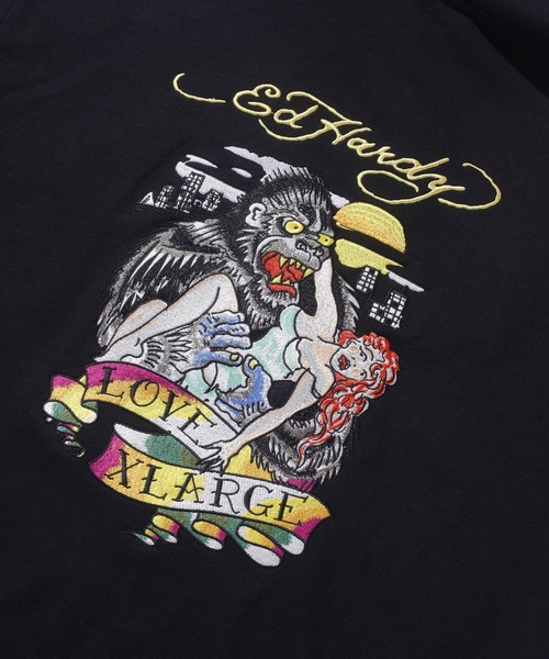 Ed Hardy(エドハーディー)の「XLARGE×ED HARDY ZIP HOODED SWEATSHIRT(スウェット・メンズ・ブラック/オフホワイト・S/M/L/XL)」の10枚目の写真