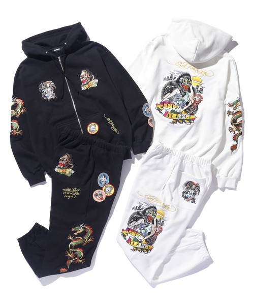 Ed Hardy（エドハーディー）の「XLARGE×ED HARDY ZIP HOODED