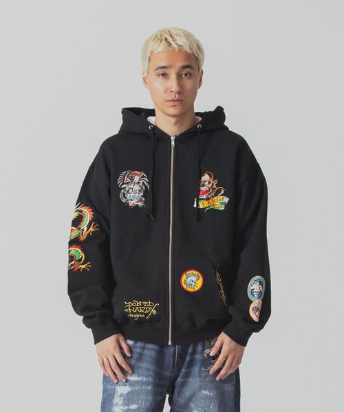 Ed Hardy（エドハーディー）の「XLARGE×ED HARDY ZIP HOODED