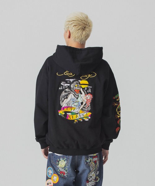 Ed Hardy（エドハーディー）の「XLARGE×ED HARDY ZIP HOODED