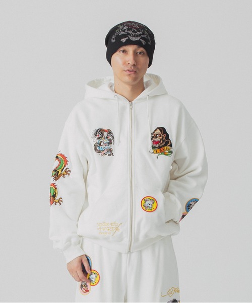 Ed Hardy（エドハーディー）の「XLARGE×ED HARDY ZIP HOODED