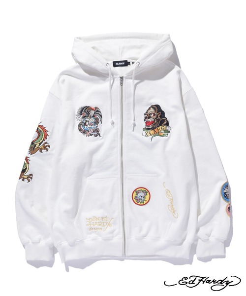Ed Hardy（エドハーディー）の「XLARGE×ED HARDY ZIP HOODED