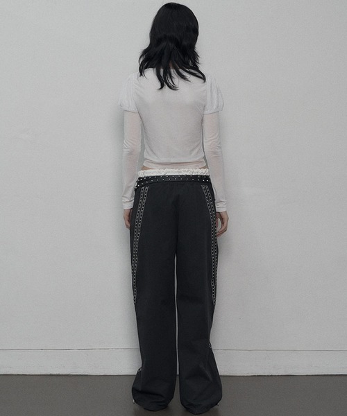 SETUPEXE（セットアップイーエックスイー）の「SETUP EXE／33スターラインパンツ（その他パンツ・レディース・ベージュ/ブラック・FREE）」の8枚目の写真