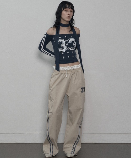 SETUPEXE（セットアップイーエックスイー）の「SETUP EXE／33スターラインパンツ（その他パンツ・レディース・ベージュ/ブラック・FREE）」の10枚目の写真