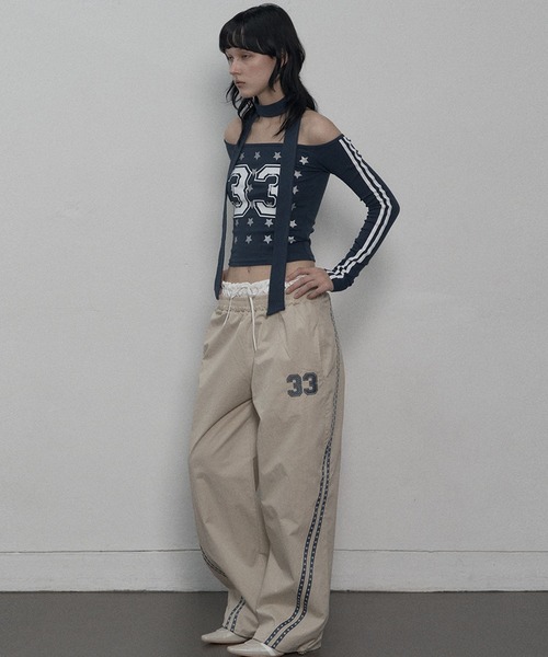 SETUPEXE（セットアップイーエックスイー）の「SETUP EXE／33スターラインパンツ（その他パンツ・レディース・ベージュ/ブラック・FREE）」の11枚目の写真