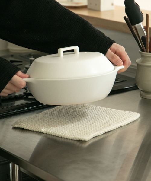 Cinq（シンク）の「CINQ　Solwang ポットホルダー（キッチンツール・レディース・インディゴブルー/グレー系その他/アイボリー・-）」の5枚目の写真