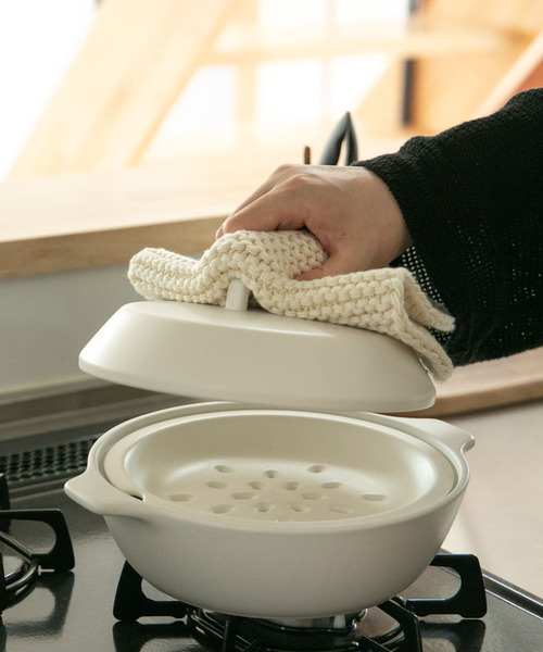 Cinq（シンク）の「CINQ　Solwang ポットホルダー（キッチンツール・レディース・インディゴブルー/グレー系その他/アイボリー・-）」の7枚目の写真