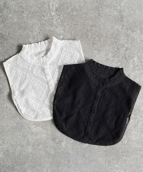 Felt-Maglietta（フェルトマリエッタ）の「コットンレース付け襟（付け襟・レディース・ホワイト系その他/オフホワイト/ホワイト系その他2/ブラック系その他/ブラック/ブラック系その他2・FREE）」の12枚目の写真