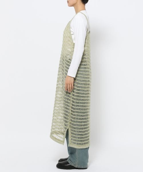 LOWRYS FARM（ローリーズファーム）の「ニットキャミワンピース　150225（ワンピース・レディース・アイボリー/ブラック/グリーン・FREE）」の5枚目の写真