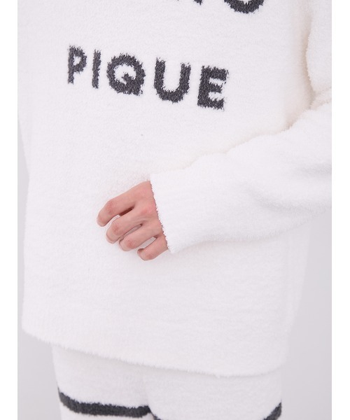 gelato pique（ジェラートピケ）の「【HOMME】パウダーロゴジャガードプルオーバー&ロングパンツセット（ルームウェア/パジャマ・メンズ・チャコールグレー/オフホワイト・MEDIUM/LARGE）」の12枚目の写真