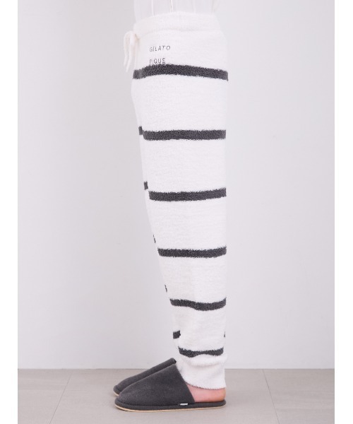 gelato pique（ジェラートピケ）の「【HOMME】パウダーロゴジャガードプルオーバー&ロングパンツセット（ルームウェア/パジャマ・メンズ・チャコールグレー/オフホワイト・MEDIUM/LARGE）」の17枚目の写真