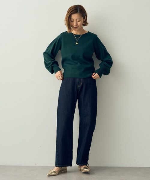 YECCA VECCA(イェッカヴェッカ)の「ボリューム袖ニット(ニット/セーター・レディース・ブラック/グレイッシュベージュ/ボルドー/グリーン・FREE)」の12枚目の写真