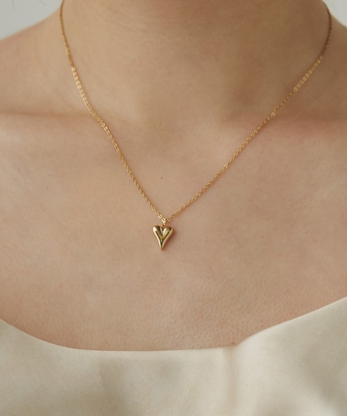 ciite' surgical stainless(シーテサージカルステンレス)の「【 金属アレルギー対応 】 ミニハートネックレス サージカルステンレス(ネックレス・レディース・シルバー/ゴールド・FREE)」の2枚目の写真