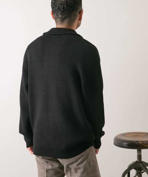 セール】『XLサイズあり』メリノウールリラックスポロニット（ニット
