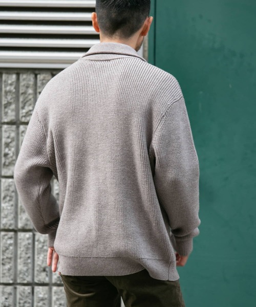 URBAN RESEARCH ROSSO MEN(アーバンリサーチロッソメン)の「『XLサイズあり』メリノウールリラックスポロニット(ニット/セーター・メンズ・ダークブラウン/ネイビー/グレー/ブラック/グレー系その他・SMALL/MEDIUM/LARGE/X-LARGE)」の7枚目の写真