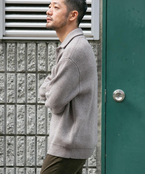 URBAN RESEARCH ROSSO MEN(アーバンリサーチロッソメン)の「『XLサイズあり』メリノウールリラックスポロニット(ニット/セーター・メンズ・ダークブラウン/ネイビー/グレー/ブラック/グレー系その他・SMALL/MEDIUM/LARGE/X-LARGE)」の8枚目の写真