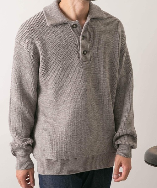 URBAN RESEARCH ROSSO MEN(アーバンリサーチロッソメン)の「『XLサイズあり』メリノウールリラックスポロニット(ニット/セーター・メンズ・ダークブラウン/ネイビー/グレー/ブラック/グレー系その他・SMALL/MEDIUM/LARGE/X-LARGE)」の13枚目の写真