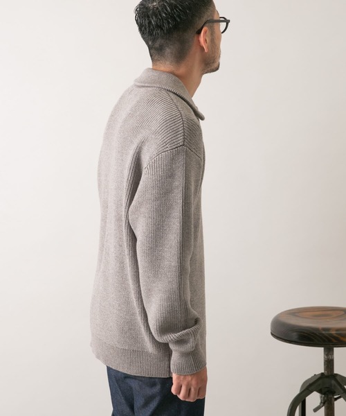 URBAN RESEARCH ROSSO MEN(アーバンリサーチロッソメン)の「『XLサイズあり』メリノウールリラックスポロニット(ニット/セーター・メンズ・ダークブラウン/ネイビー/グレー/ブラック/グレー系その他・SMALL/MEDIUM/LARGE/X-LARGE)」の16枚目の写真