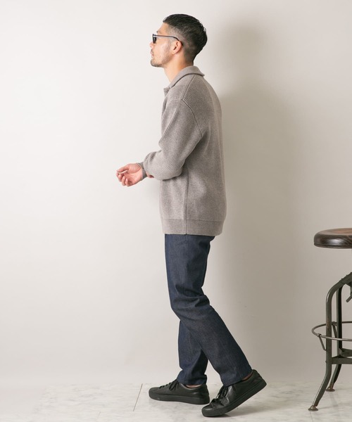 URBAN RESEARCH ROSSO MEN(アーバンリサーチロッソメン)の「『XLサイズあり』メリノウールリラックスポロニット(ニット/セーター・メンズ・ダークブラウン/ネイビー/グレー/ブラック/グレー系その他・SMALL/MEDIUM/LARGE/X-LARGE)」の19枚目の写真