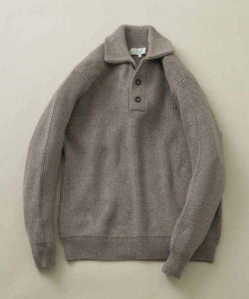 URBAN RESEARCH ROSSO MEN(アーバンリサーチロッソメン)の「『XLサイズあり』メリノウールリラックスポロニット(ニット/セーター・メンズ・ダークブラウン/ネイビー/グレー/ブラック/グレー系その他・SMALL/MEDIUM/LARGE/X-LARGE)」の22枚目の写真