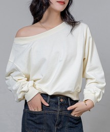 DAY CLOSET | レディース 長袖ショート丈2WAYオフショルダースウェットトレーナー(スウェット)