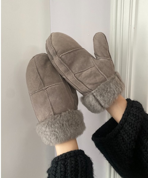 BIRTHDAY BAR(バースデイバー)の「【CONTROL FREAK】ハギムートンミトン(手袋・レディース・ブラック/グレー/キャメル・フリー)」の1枚目の写真