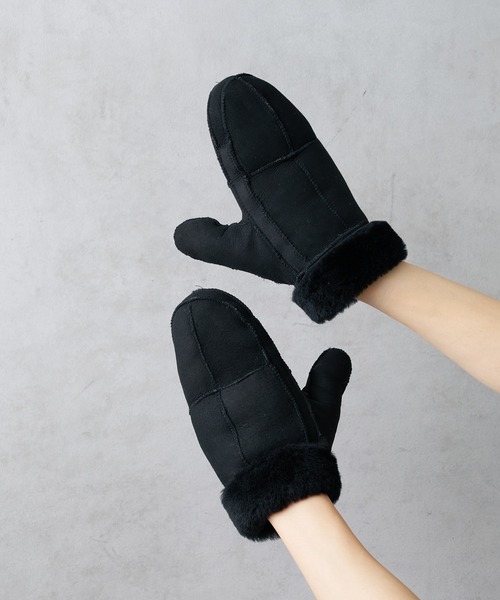 BIRTHDAY BAR(バースデイバー)の「【CONTROL FREAK】ハギムートンミトン(手袋・レディース・ブラック/グレー/キャメル・フリー)」の4枚目の写真