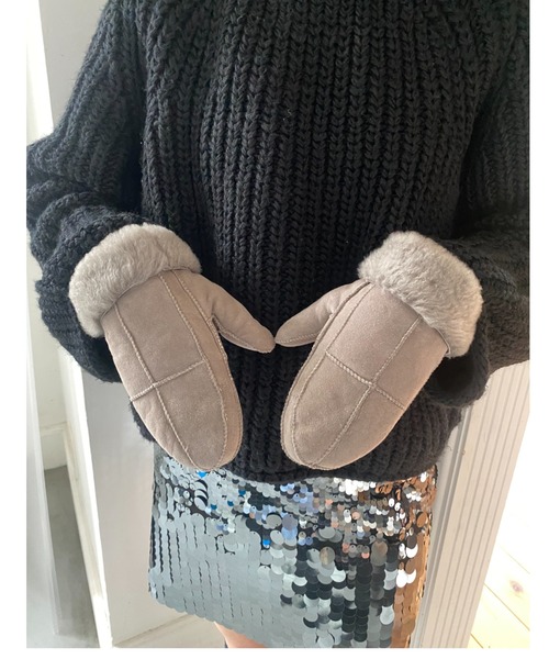 BIRTHDAY BAR(バースデイバー)の「【CONTROL FREAK】ハギムートンミトン(手袋・レディース・ブラック/グレー/キャメル・フリー)」の9枚目の写真