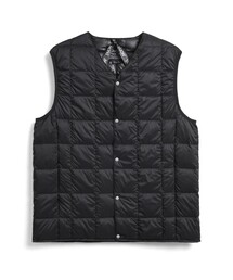 【TAION/タイオン】ベーシック Vネックボタン インナーダウンベスト UNISEX/ユニセックス