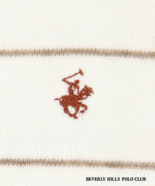 BEVERLY HILLS POLO CLUB(ビバリーヒルズポロクラブ)の「【BEVERLY HILLS POLO CLUB】ボーダーニットプルオーバー(ニット/セーター・レディース・ベージュ/ネイビー/ブラウン/ボルドー/オフホワイト・FREE)」の19枚目の写真