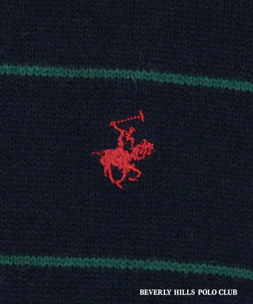 BEVERLY HILLS POLO CLUB(ビバリーヒルズポロクラブ)の「【BEVERLY HILLS POLO CLUB】ボーダーニットプルオーバー(ニット/セーター・レディース・ベージュ/ネイビー/ブラウン/ボルドー/オフホワイト・FREE)」の20枚目の写真