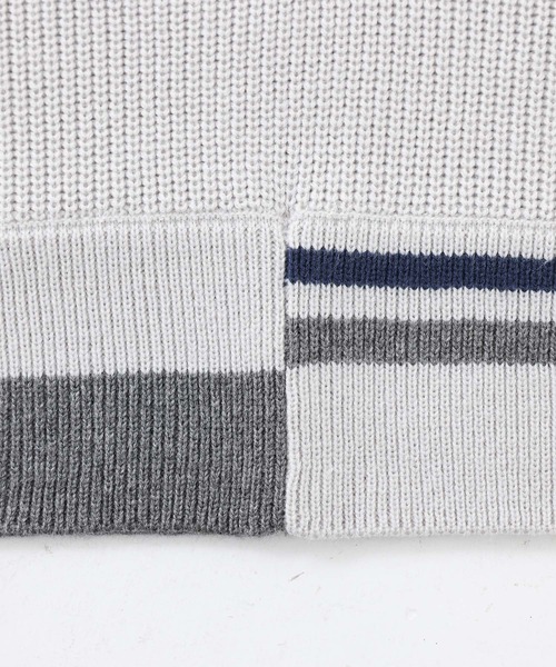 kOhAKU（コハク）の「『アシメ衿デザインニット』（ニット/セーター・レディース・ライトグレー/ブラック・FREE）」の6枚目の写真