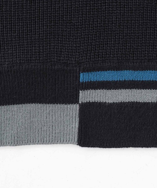 kOhAKU（コハク）の「『アシメ衿デザインニット』（ニット/セーター・レディース・ライトグレー/ブラック・FREE）」の5枚目の写真