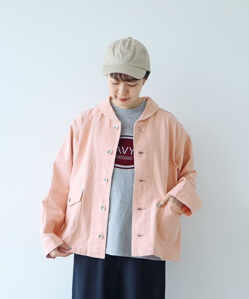 本日価格！デニムカツラギウォッシュショールカラーカバーオール (値札付き) PAR ICI（パーリッシィ）の「デニム/カツラギ ウォッシュ