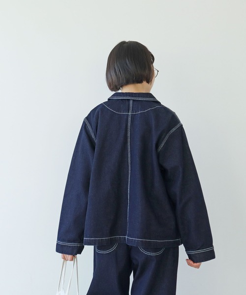 AMBIDEX Store 〇デニム/カツラギ ウォッシュショールカラー